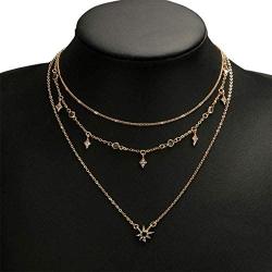 BERYUAN Gold Sun star Necklace For Woman Teens Trendy Necklaces Pendants Charms