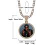 GUCY Picture Necklace for Women Men Personalized Custom Photo Round Necklace Rope Chain
