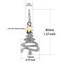 Cute Christmas Tree Piercing Dangle Earrings Golden Silver Two Tone Women Girls Holiday Gift