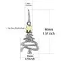 Cute Christmas Tree Piercing Dangle Earrings Golden Silver Two Tone Women Girls Holiday Gift