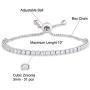 Victoria Townsend Cubic Zirconia Elegant Adjustable Tennis Bracelet for Women
