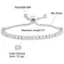 Victoria Townsend Cubic Zirconia Elegant Adjustable Tennis Bracelet for Women