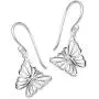 Big Apple Hoops - Mothers Day Sterling Silver Filigree Butterfly Dangle Earrings Available in Silver, Gold or Rose Finishing Big Apple Hoops - Mothers Day Sterling Silver Filigree Butterfly Dangle Earrings Available in Silver, Gold or Rose Finishing