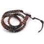 Handmade Bohemian Natural Stones Bracelet - Leather Bracelet with Chakra and Beads Wrapped for Women and Girls