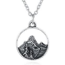 Rosa Vila 3D Mountain Range Necklace For Women, Ideal Mountains Jewelry Gift For Nature, Adventure, And Outdoor Lovers