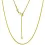Sterling Silver 1.4MM Diamond Cut Adjustable Wheat Chain Necklace 24 - Adjustable Fox Tail Spiga Necklace in 4 Colors