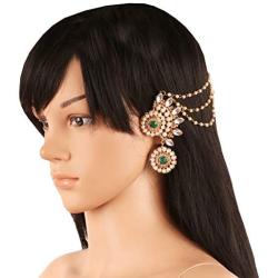 Touchstone''Devsena Bahubali Manikarnika Collection Indian Bollywood Designer Jewelry Earrings with Beads for Women in Antique Gold Tone