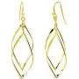 Charmsy Sterling Silver Jewelry Double Twisted Linear Marquise Loops French Wire Drop Dangle Earrings for Women Charmsy Sterling Silver Jewelry Double Twisted Linear Marquise Loops French Wire Drop Dangle Earrings for Women