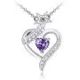 Love Heart Necklace for Women 925 Sterling Silver Birthstone Necklace Gifts for Women Girls Wife Mom Girlfriend Love Heart Necklace for Women 925 Sterling Silver Birthstone Necklace Gifts for Women Girls Wife Mom Girlfriend