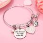 M MOOHAM 2021 Graduation Gifts, Teacher Gifts, 26 Initial Charm Bracelets Gifts for Teacher and Graduate