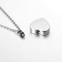 Valyria Heart Cremation Urn Necklace Memorial Keepsake Jewelry - Engraved I Used to be his Angel, Now Hes Mine