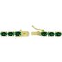 Sterling Silver Genuine, Created or Simulated Gemstone Oval-cut Tennis Bracelet…