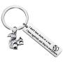 SEIRAA Squirrels Jewelry Gift for Squirrels Lover I dont Have Ducks Or a Row I Have Squirrels Keychain Gift for Friends