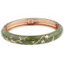 UJOY Womens Bangle Bracelet Golded Alloy Hinged Flower Enameled Cloisonne Jewelry with Gift Box 55B01