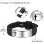 MeMeDIY Inspirational Quote Cross Bracelets Faith Christian Bible Accessories Verse Silicone ID Wristband Religious Gifts for Men Women Boys Girls Stainless Steel Rubber Adjustable (2 Colors) MeMeDIY Inspirational Quote Cross Bracelets Faith Christian Bible Accessories Verse Silicone ID Wristband Religious Gifts for Men Women Boys Girls Stainless Steel Rubber Adjustable (2 Colors)