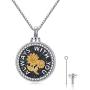 Sunflower Urn Locket Necklace S925 Sterling Silver Cremation Jewelry for ashes - Always With You Memorial Keepsake Sunflower Jewelry Gifts for Family Members Pets