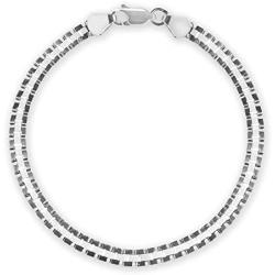 YOSI ALTMANN – 925 Sterling Silver 4mm Link Chain Modern Style Bracelet.