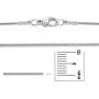 The Bling Factory 1mm High-Polished Stainless Steel Round Snake Chain Necklace