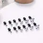 Besteel 6 Pairs Stud Earrings for Women Men Stainless Steel Double Round Cubic Zirconia CZ Earrings Screw Back 2-7MM