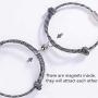PIPIDREAM 2Pcs Valentines Day Couple Bracelet for Women Love Friendship Rope Braided Distance Bangle Magnetic Bracelets Paired Jewelry Lover Men Bracelet