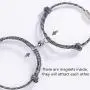 PIPIDREAM 2Pcs Valentines Day Couple Bracelet for Women Love Friendship Rope Braided Distance Bangle Magnetic Bracelets Paired Jewelry Lover Men Bracelet