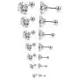 7 Pairs 20g Cubic Zirconia Stud Earrings for Women Men Girls Cartilage Stainless Steel Helix Tragus Barbell Round CZ Pack Multi-Piercing Hypoallergenic Jewelry Gifts 2mm-8mm