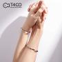 T400 925 Sterling Silver Black Red Mobius Ring Braided Rope Bracelet Valentines Day Couple Gift for Women Girls Men Boys