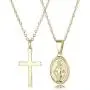 Finrezio 14K Gold-Plated Catholic Christian Jewelry Cross and Virgin Mary Pendant Necklace for Women Multilayer Necklace Set Finrezio 14K Gold-Plated Catholic Christian Jewelry Cross and Virgin Mary Pendant Necklace for Women Multilayer Necklace Set