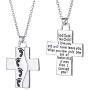 FANSTATE God Said My Child I Love You Love Cross Pendant Necklace, Fashion Double Sided Jewelry Gifts for Mother Grandma,Godmothers Christmas Birthday Gifts