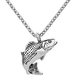 Sug Jasmin Fish Ashes Urn Necklace Cremation Keepsake Pendant Memorial Jewelry with Fill Kit