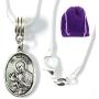 St Gerard Necklace for Pregnancy | Patron Saint of Pregnancy Charm Necklace St Gerard Pendant on a 22 inch Silver Plated Snake Chain Necklace with a Beautiful St Gerard Charm Fertility Charm for Women