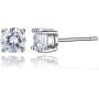 Kebaner 925 Sterling Silver Plated Austrian Crystal CZ Necklace Stud Earrings Cubic Zirconia Jewelry Set