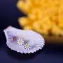 Solid 925 Stering Silver enamel Cute Daisy flower Stud Earrings For Girls Teens women