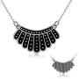 ONEFINITY 925 Sterling Silver RBG Dissent Collar Necklace RBG Jewelry Gifts for Fans of Ruth Bader Ginsburg