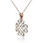 Sterling Silver Diamond-cut Irish Celtic Heart Love Knot Necklace