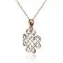 Sterling Silver Diamond-cut Irish Celtic Heart Love Knot Necklace