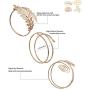 Hicarer 3 Pieces Upper Arm Bracelet Gold Metal Coil Swirl Leaf Armband Cuff Fashion Simple Arm Bangle Armlet Adjustable for Women Girls