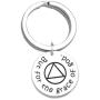 LLsuy Sobriety Gift Addiction Recovery Serenity Keychain But for The Grace of God Keychain AA Symbol Charm New Beginnings Jewelry
