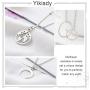 Yikisdy Beach Layerded Moon Choker Necklace Silver Map Pendant Neck Chain Boho Rings Necklaces Fashion Beaded Neck Accessory Jewelry for Women and Girls