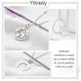 Yikisdy Beach Layerded Moon Choker Necklace Silver Map Pendant Neck Chain Boho Rings Necklaces Fashion Beaded Neck Accessory Jewelry for Women and Girls