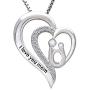 Milamiya I Love You Mom Heart Pendant Necklace, Gifts for mom, Mother-in-Law Necklace