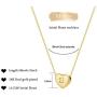 Dainty Initial Necklace Letters A to Z 26 Alphabet Heart Pendant Necklace 18K Real Gold Plated Personalized Necklace for Women for Her