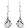 LeCalla Sterling Silver Jewelry Diamond-Cut Tear-Drop Leverback Earrings for Women Girl LeCalla Sterling Silver Jewelry Diamond-Cut Tear-Drop Leverback Earrings for Women Girl
