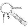 POTIY Dentist Assistant Gift Dental Hygienist Jewelry Dentist Assistant Rock Keychain with Toothpaste Tooth Toothbrush Charm Graduation Gift for Dentist Assistant