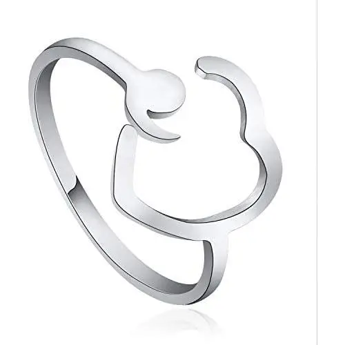 AKTAP Inspirational Gift Sterling Silver Semicolon Ring Mental Health Awareness Jewelry for Women AKTAP Inspirational Gift Sterling Silver Semicolon Ring Mental Health Awareness Jewelry for Women