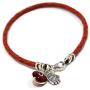 Hamsa Hand Protection Bracelet for Women - Silver Hamsa Charm on Red Leather Evil Eye Bracelet for Women - Ojo Bracelet - Red Protection Bracelet Jewelry - Birthday Anniversary Friendship Gift