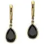 18K Yellow Gold Plated Pear Cut Natural Black Onyx Drop Earrings (29x8.5mm) 18K Yellow Gold Plated Pear Cut Natural Black Onyx Drop Earrings (29x8.5mm)