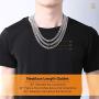 QGoliver Mens Cuban Link Chain Miami Curb Chain Stainless Steel Necklaces Hip Hop Jewelry for Men Women - Gold Silver, 8.5mm, 20''-24''