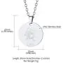Custom4U Personalized Photo Necklace Zodiac Sign 12 Constellation Stainless Steel/Black/Gold Medallion Coin/Dog Tag Pendant Name Engrave with Chain Lucky Charm Customized Jewelry Gifts for Women Men