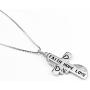 925 Sterling Silver Cubic Zirconia Faith Hope Love Cross Pendant Necklace for Women Teen Girls Christian Birthday Gift